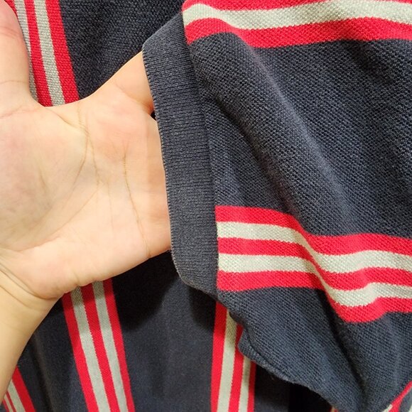 Chaps Ralph Lauren Vintage 90’s Vertical Striped Polo Shirt Size L Logo - Picture 10 of 14
